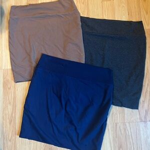 Stylish Women's Skirt Set - Blue, Brown, Gray